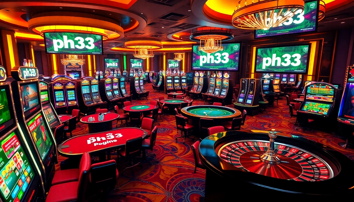 Experience the thrill of ph33 casino gaming with vibrant slot machines, engaging poker tables, and exciting betting interfaces.