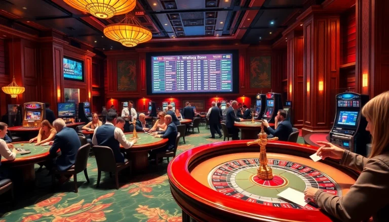 Experience the excitement at king33 with players diving into high-stakes gambling at vibrant casino tables.